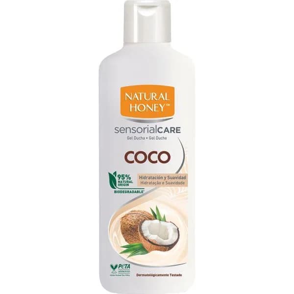 Gel ducha de coco NATURAL HONEY, bote 600 ml - 1 ud - Imagen del producto en Findit
