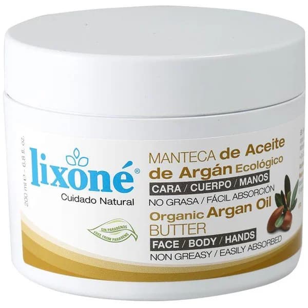 Manteca aceite de argán cuerpo/cara/manos LIXONE, tarro 200 ml - 0.2 l - Imagen del producto en Findit