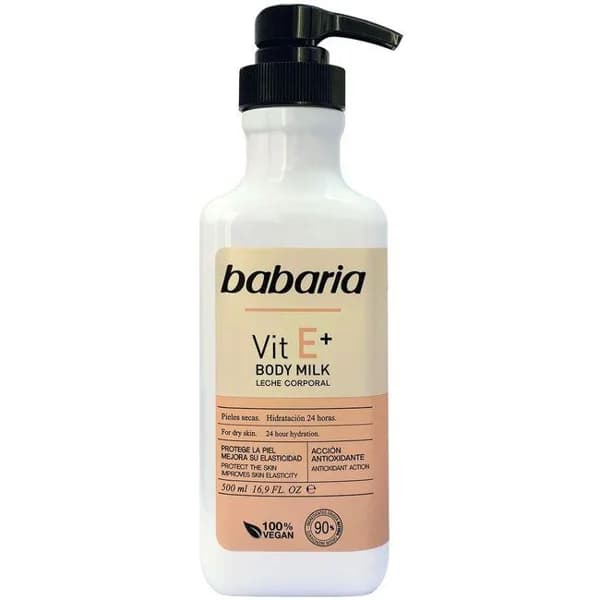 Loción corporal vitamina E BABARIA, dosificador 500 ml - 0.5 l - Imagen del producto en Findit