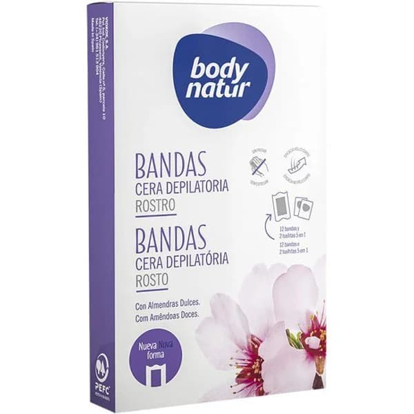 Bandas faciales piel sensible BODY NATUR, caja 6 uds. - 1 ud - Imagen del producto en Findit