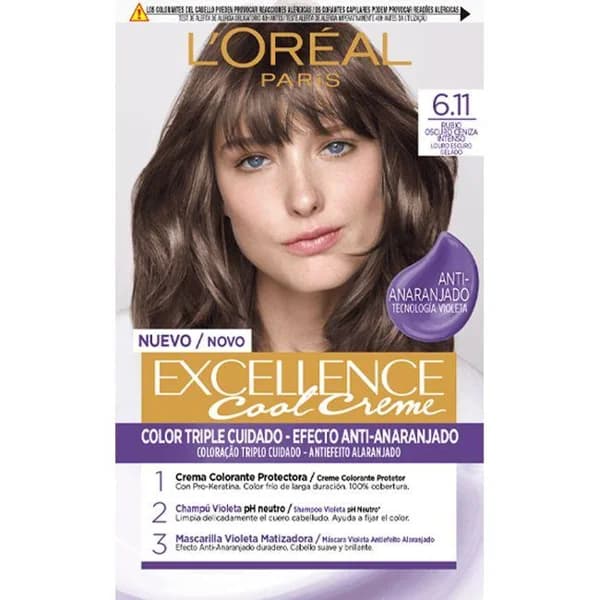 Tinte 6.11 rubio oscuro EXCELLENCE COOL CREME, pack 1 ud - 1 ud - Imagen del producto en Findit