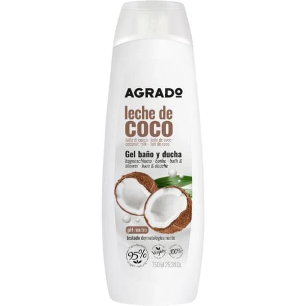 Gel de leche y coco AGRADO, bote 750 ml - 0.75 l - Imagen del producto en Findit