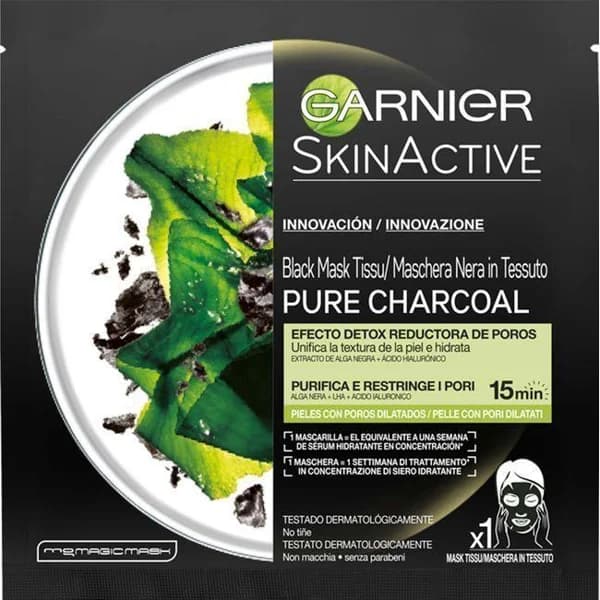 Mascarilla Tissue Black reduce poros SKIN ACTIVE, pack 1 ud - 1 ud - Imagen del producto en Findit