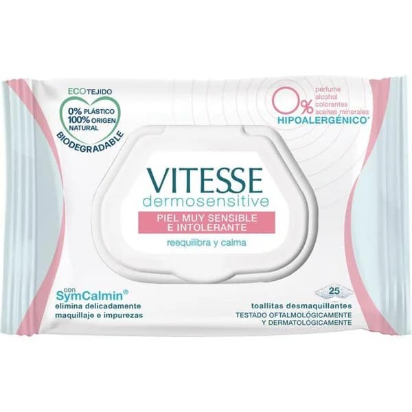 Toallitas dermo sensible VITESSE, paquete 25 uds - 25 ud - Imagen del producto en Findit