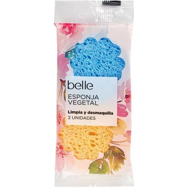 Esponja desmaquillante vegetal belle, pack 2 unid. - 1 ud - Imagen del producto en Findit