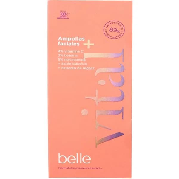 Ampollas iluminadoras vit C+niacinamida vital+ BELLE, caja 7 uds - 1 ud - Imagen del producto en Findit