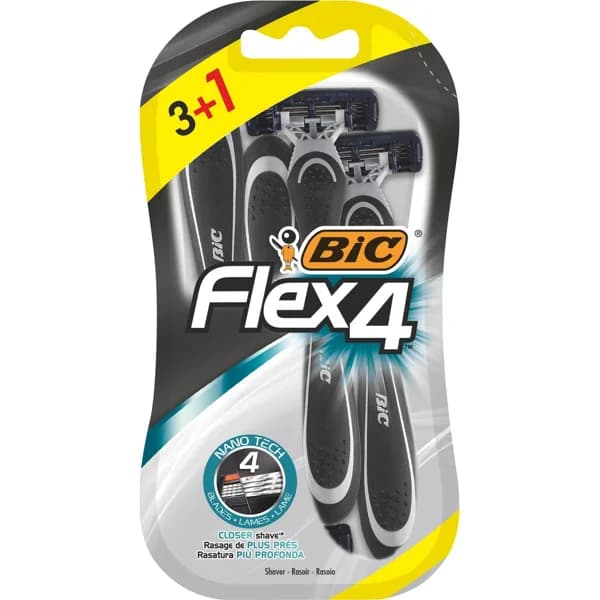 Maquinilla desechable BIC Flex 4, pack 3+1 uds. - 1 ud - Imagen del producto en Findit