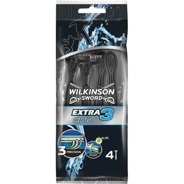 Maquinilla desechable WILKINSON Extra 3 Active, pack 4 unid. - 1 ud - Imagen del producto en Findit