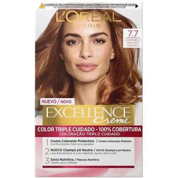 Tinte caramelo helado N.7.7 EXCELLENCE, caja 1 ud. - 1 ud - Imagen del producto en Findit