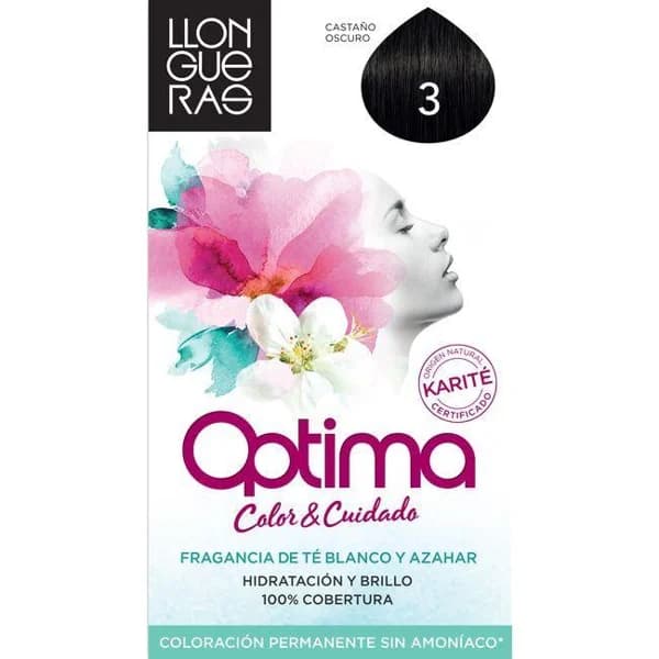 Tinte castaño oscuro N.3 LLONGERAS Optima, caja 1 unid. - 1 ud - Imagen del producto en Findit