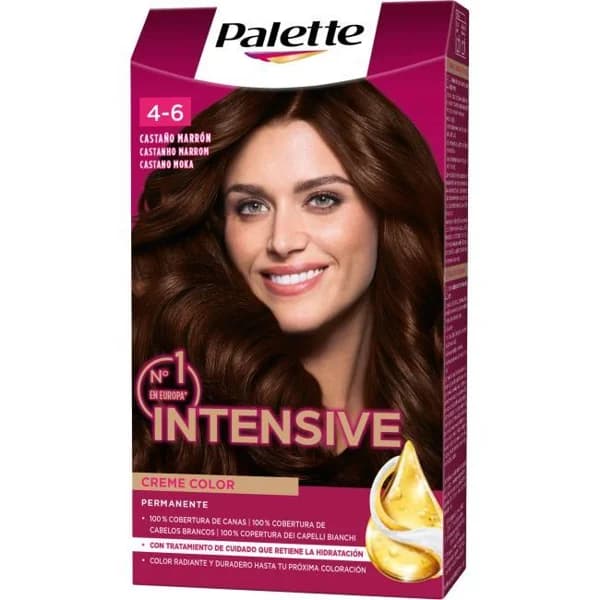 Tinte Intensive N.4.6 castaño marrón PALETTE, caja 1 ud - 1 ud - Imagen del producto en Findit