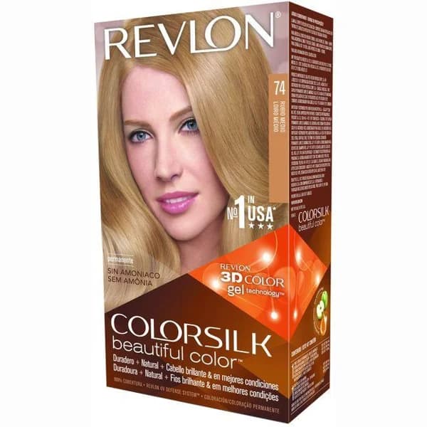 Tinte rubio medio 74 REVLON COLORSILK, caja 1 ud - 1 ud - Imagen del producto en Findit