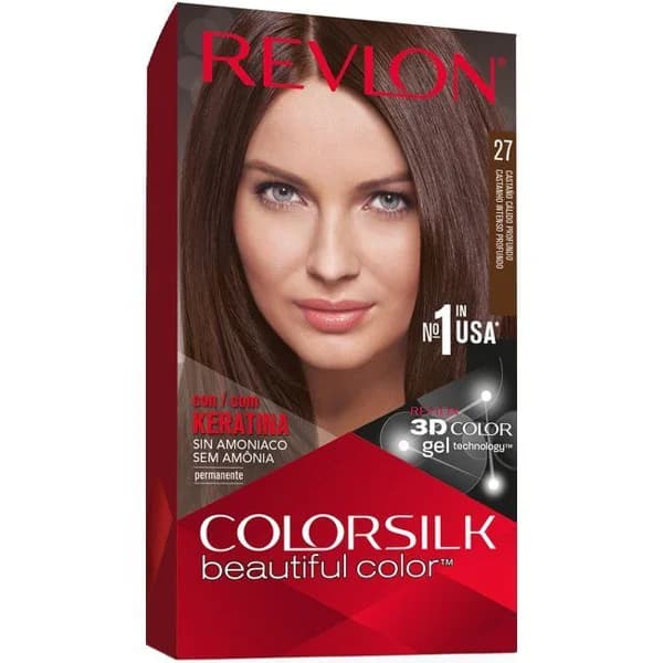 Tinte castaño cálido N.27 REVLON COLORSILK, caja 1 unid. - 1 ud - Imagen del producto en Findit