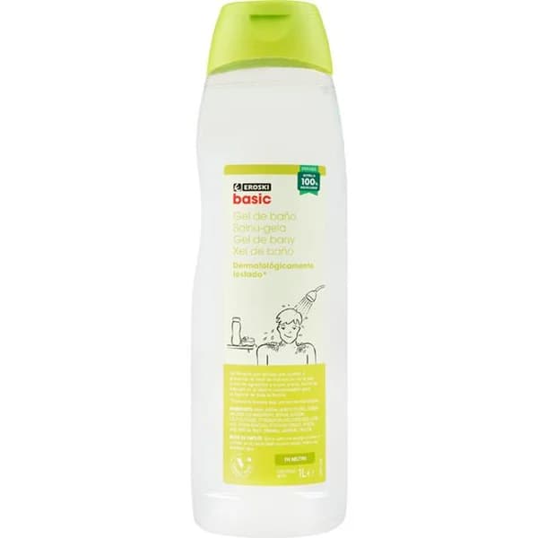 Gel familiar EROSKI basic, bote 1 litro - 1 l - Imagen del producto en Findit