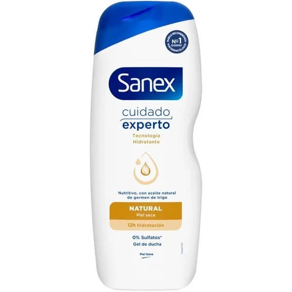 Gel de ducha cuidado exp natural SANEX, bote 600 ml - 0.6 l - Imagen del producto en Findit