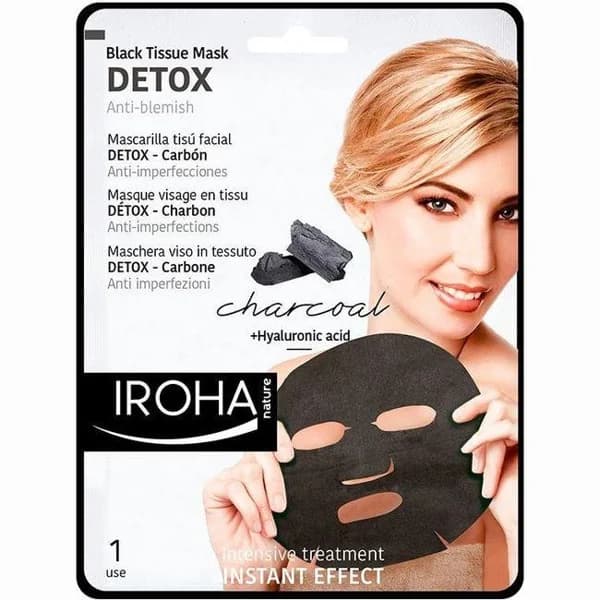 Mascarilla tisú detox de carbón IROHA, pack 1 ud. - 1 ud - Imagen del producto en Findit