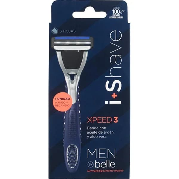 Maquina de afeitado 3 hojas MEN BY BELLE, pack 1 ud - 1 ud - Imagen del producto en Findit