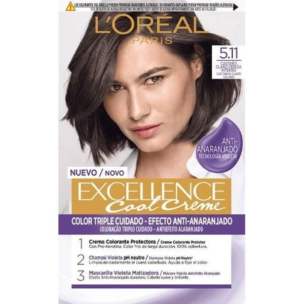 Tinte 5.11 castaño claro EXCELLENCE Color Cream, pack 1 ud - 1 ud - Imagen del producto en Findit