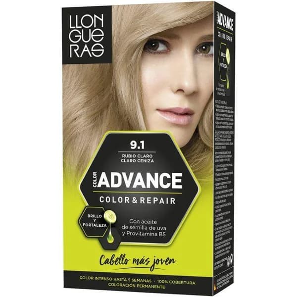 Color Advance 9.1 rubio claro ceniza LLONGUERAS, pack 1 unid. - 1 ud - Imagen del producto en Findit