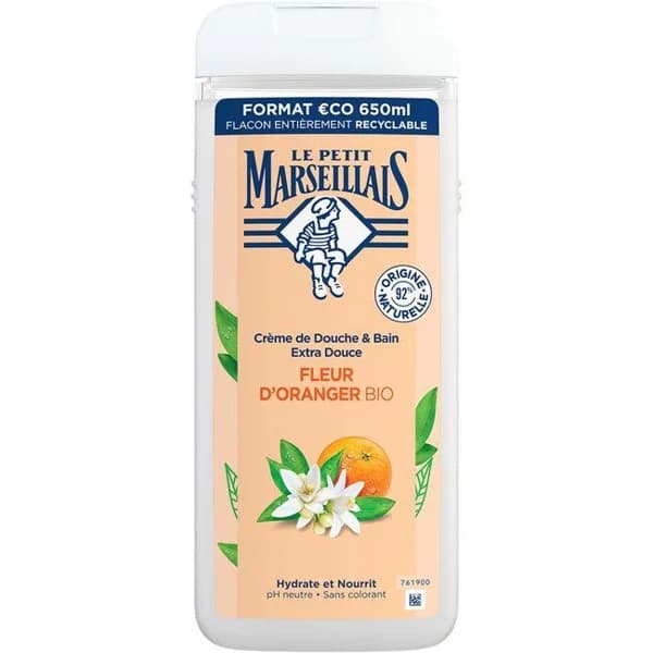 Gel orange blosssom LE PETIT MARSEILLAIS, bote 650 ml - 0.65 l - Imagen del producto en Findit