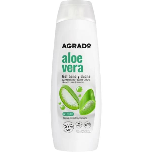 Gel de aloe vera baño&ducha AGRADO, bote 750 ml - 0.75 l - Imagen del producto en Findit