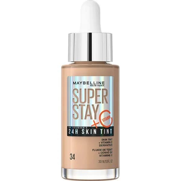 Maquillaje en serum super stay 24h skin tint+vit C 34 MAYBELLINE - 34 ud - Imagen del producto en Findit