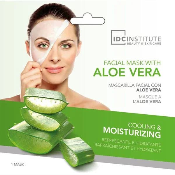 Máscarilla facial tissue con aloe vera IDC, sobre 25 g - 1 ud - Imagen del producto en Findit