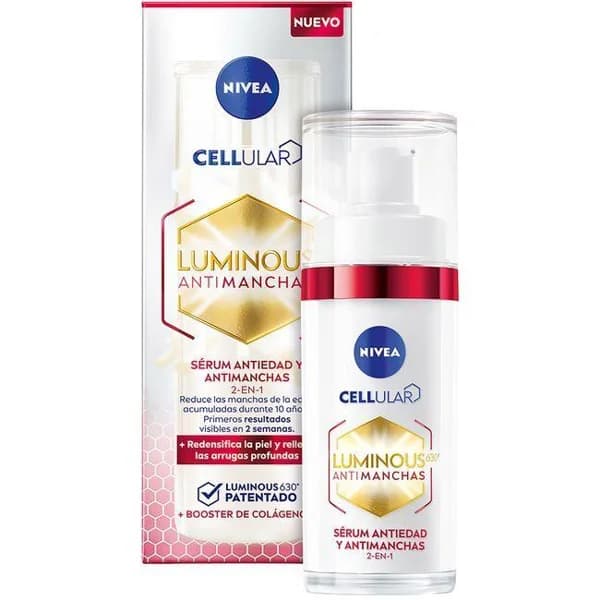 Serum 2n1 Luminous 630º NIVEA CELLULAR, dosificador 30 ml - 1 ud - Imagen del producto en Findit