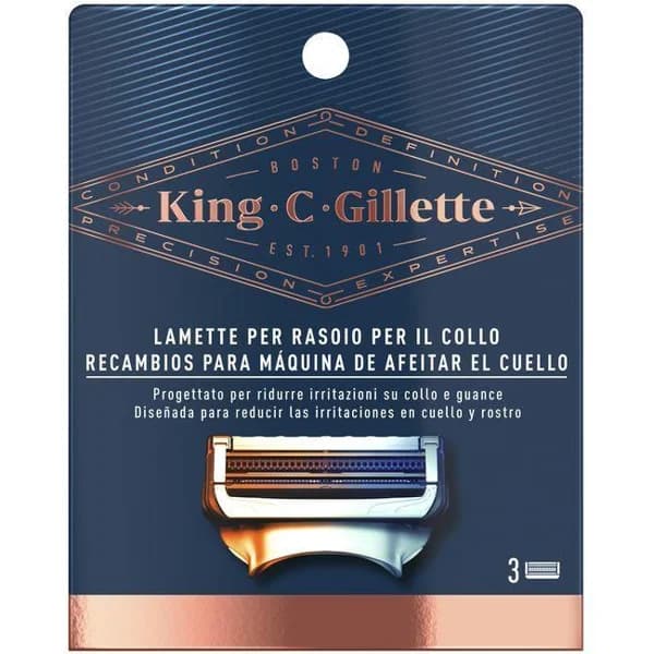 Cargador de afeitar cuello KING C GILLETTE, pack 3 uds. - 1 ud - Imagen del producto en Findit
