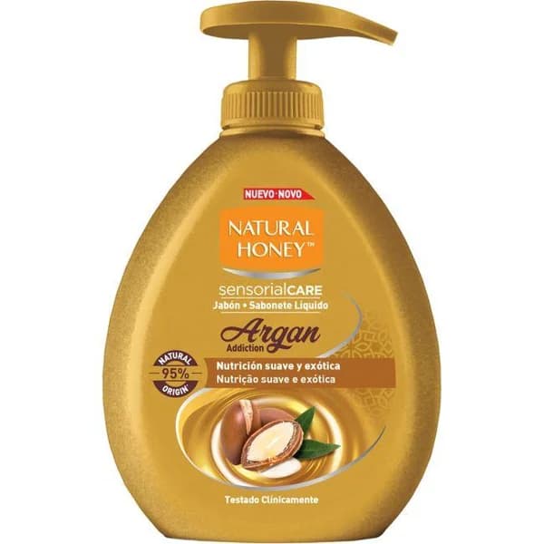 Jabón líquido manos argan NATURAL HONEY, dosificador 300 ml - 0.3 l - Imagen del producto en Findit