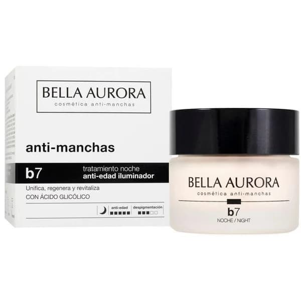 Crema de noche b7 iluminadora BELLA AURORA, tarro 50 ml - 1 ud - Imagen del producto en Findit