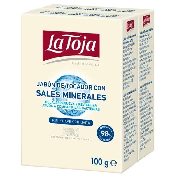 Jabón de tocador con sales minerales LA TOJA, pastilla 2x100 g - 0.2 kg - Imagen del producto en Findit