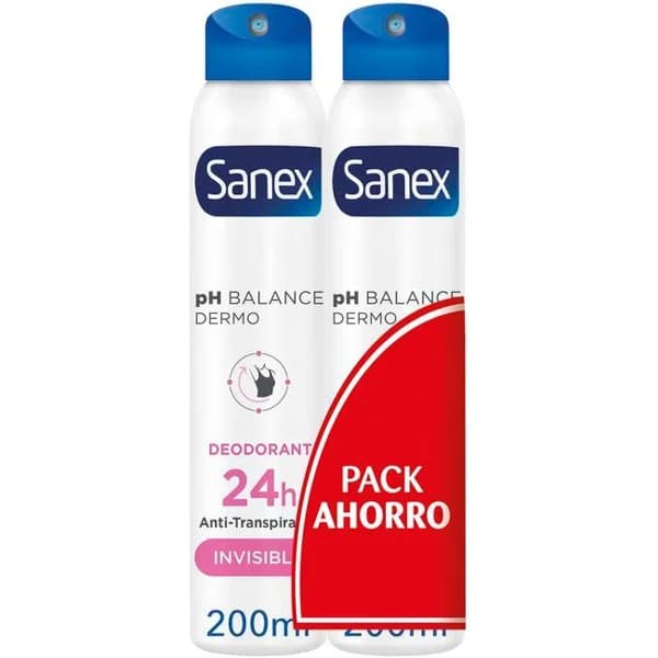 Desodorante invisible SANEX, pack 2x200 ml - 1 ud - Imagen del producto en Findit