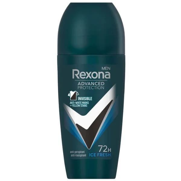 Desodorante 72H invisible ice advance REXONA MEN, roll on 50 ml - 1 ud - Imagen del producto en Findit