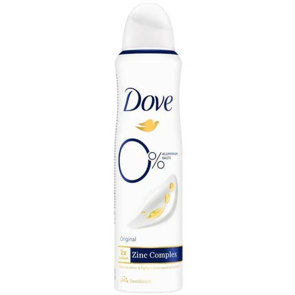 Desodorante 0% original DOVE, spray 150 ml - 1 ud - Imagen del producto en Findit