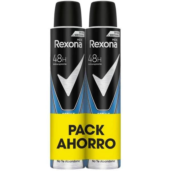 Desodorante para hombre Duo Cobalt REXONA, pack 2x200 ml - 0.4 l - Imagen del producto en Findit
