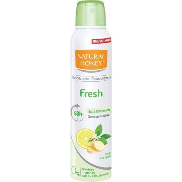 Desodorante fresh NATURAL HONEY, spray 200 ml - 1 ud - Imagen del producto en Findit