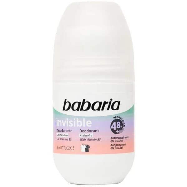 Desodorante invisible BABARIA, roll on 50 ml - 1 ud - Imagen del producto en Findit