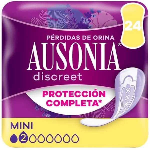 Compresa mini AUSONIA DISCREET, paquete 24 uds - 24 ud - Imagen del producto en Findit