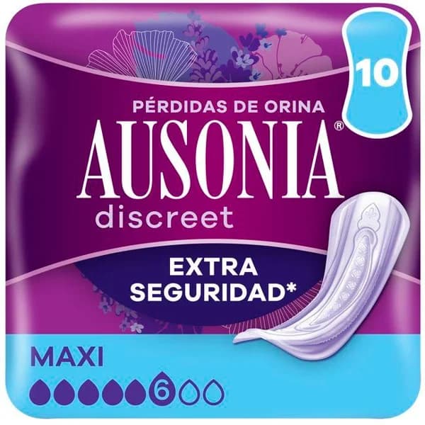 Compresa maxi AUSONIA DISCREET, paquete 10 uds - 10 ud - Imagen del producto en Findit