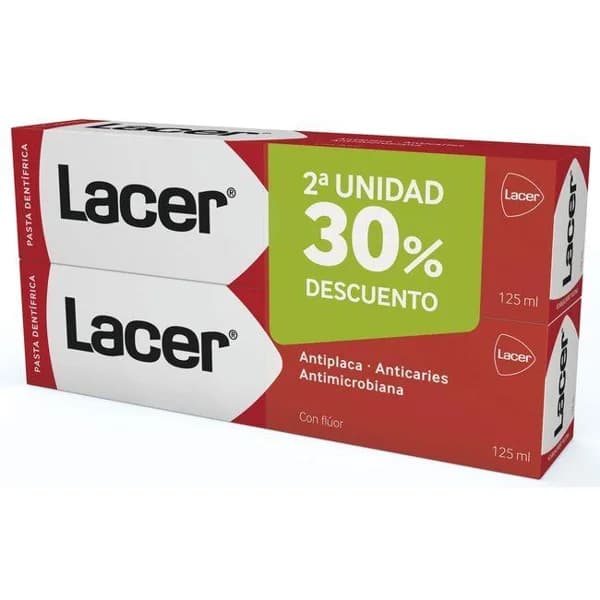 Dentífrico antiplaca LACER, pack 2x125 ml - 0.25 l - Imagen del producto en Findit