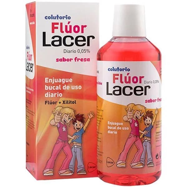 Colutorio diario de fresa LACER, botella 500 ml - 0.5 l - Imagen del producto en Findit
