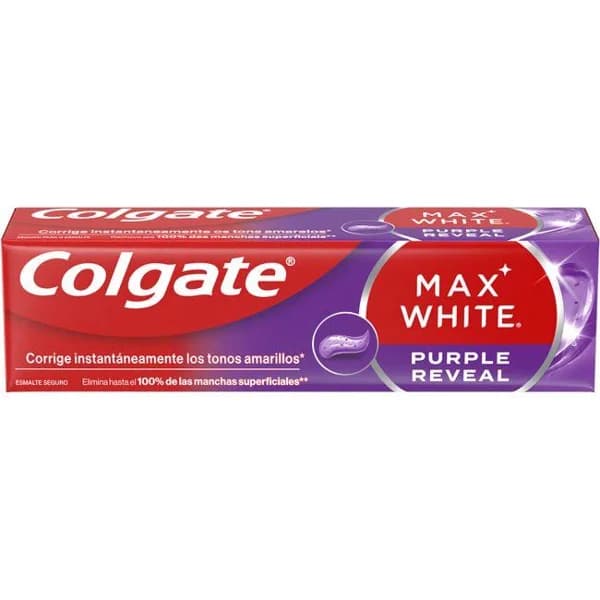 Dentífrico purple reveal COLGATE MAX WHITE, tubo 75 ml - 0.08 l - Imagen del producto en Findit