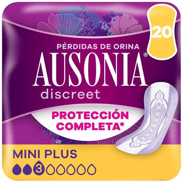 Compresa miniplus AUSONIA DISCREET, paquete 20 uds - 20 ud - Imagen del producto en Findit