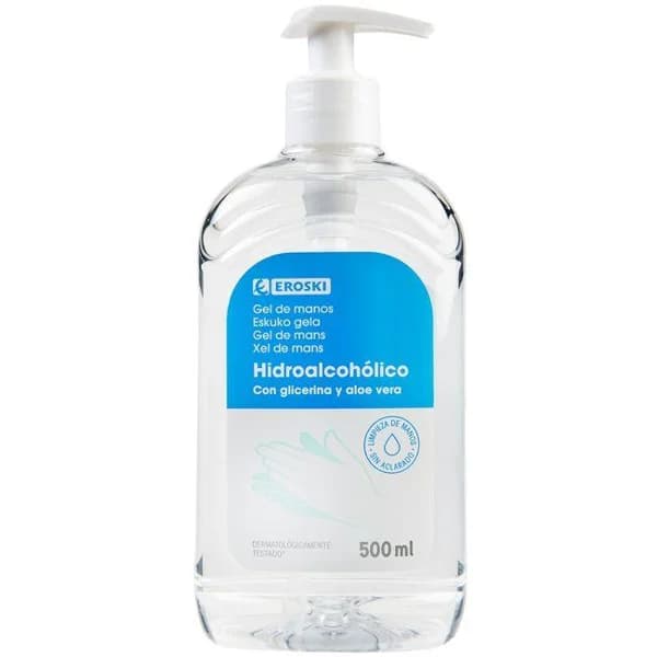 Gel hidroalcóholico EROSKI, dosificador 500 ml - 0.5 l - Imagen del producto en Findit