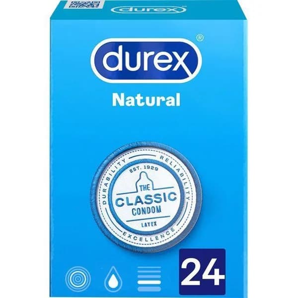 Preservativos natural plus DUREX, caja 24 uds - 24 ud - Imagen del producto en Findit