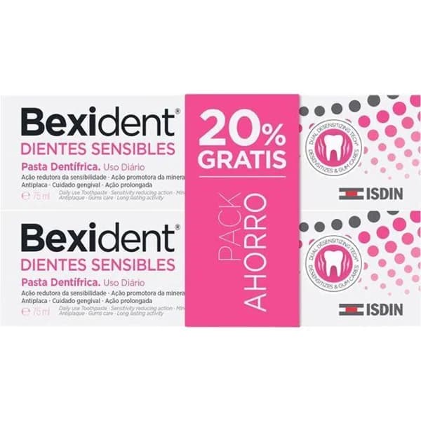 Dentífrico dientes sensibles BEXIDENT, pack 2x75 ml - 0.15 l - Imagen del producto en Findit