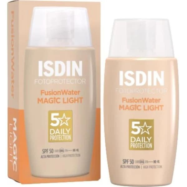 Fotoprotector color light SPF50 ISDIN FUSIONWATER, bote 50 ml - 0.05 l - Imagen del producto en Findit