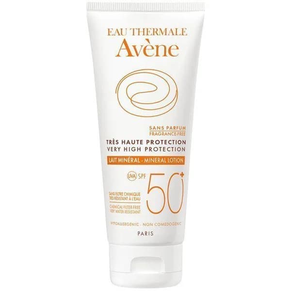Leche solar protector pantalla fìsica SPF50+ AVÈNE, tubo 100 ml - 0.1 l - Imagen del producto en Findit