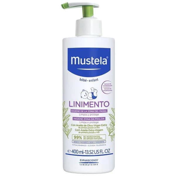 Linimento para zona pañal MUSTELA, bote 400 ml - 0.4 l - Imagen del producto en Findit
